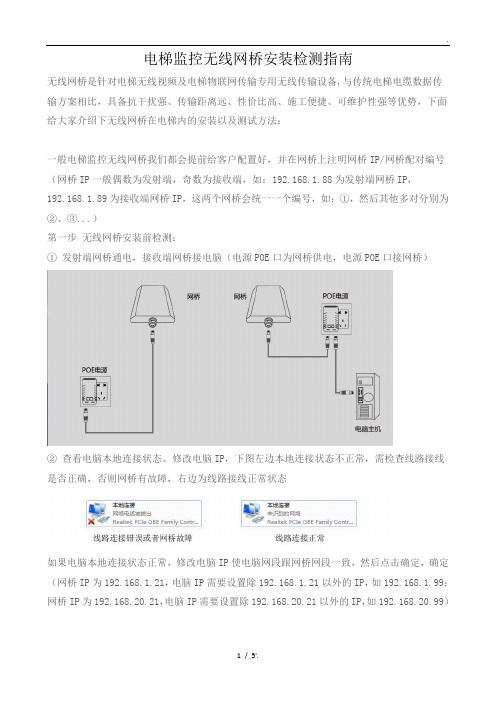电梯监控无线网桥安装检测指南