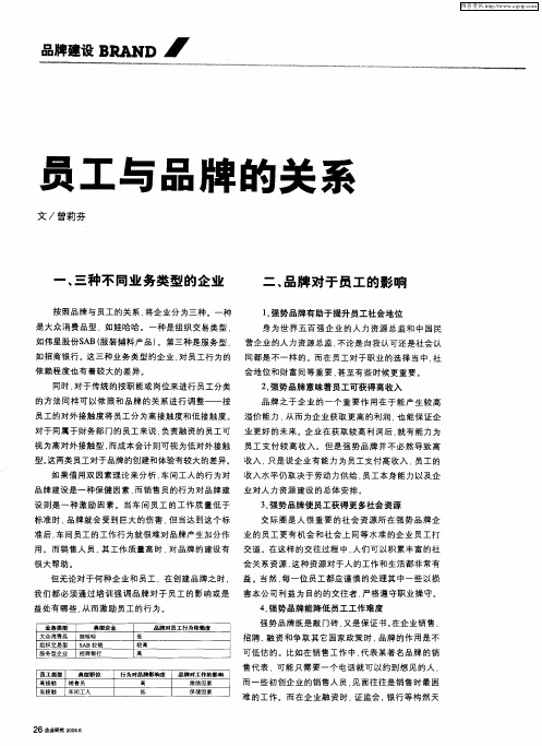 员工与品牌的关系