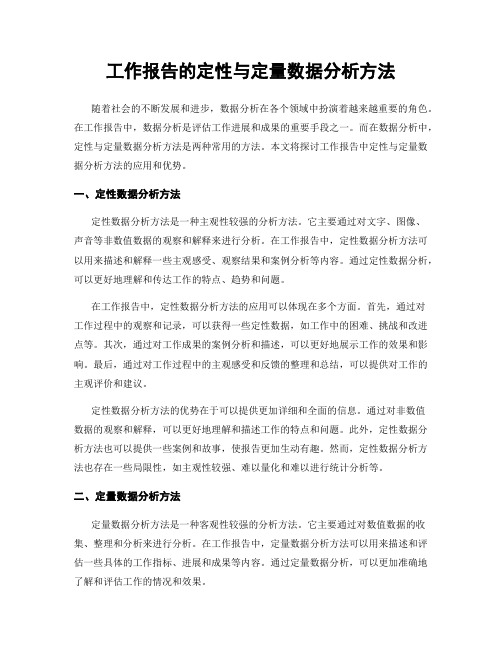 工作报告的定性与定量数据分析方法