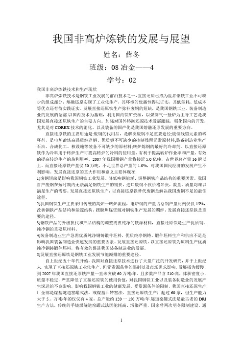 非高炉炼铁技术的发展与展望