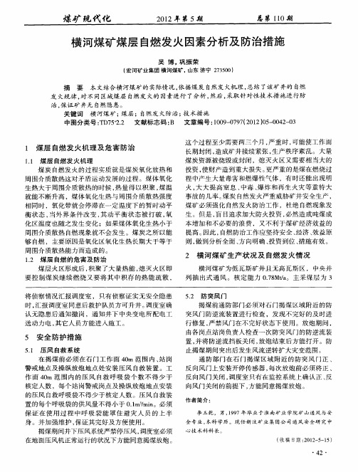 横河煤矿煤层自燃发火因素分析及防治措施