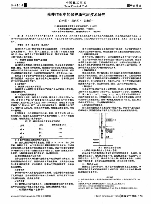 修井作业中的保护油气层技术研究