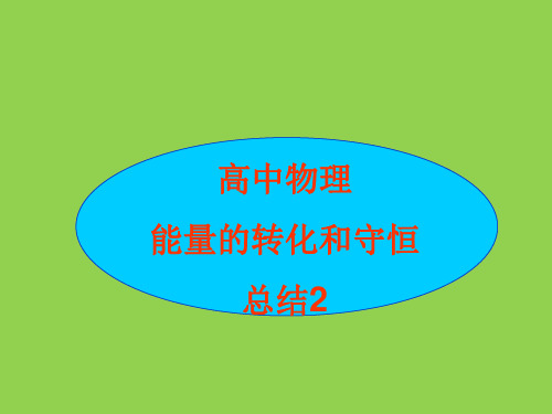 高中物理  能量转化与守恒  总结2
