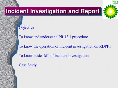 Copy2 of PR12.1 Incident Investigation and Report training
