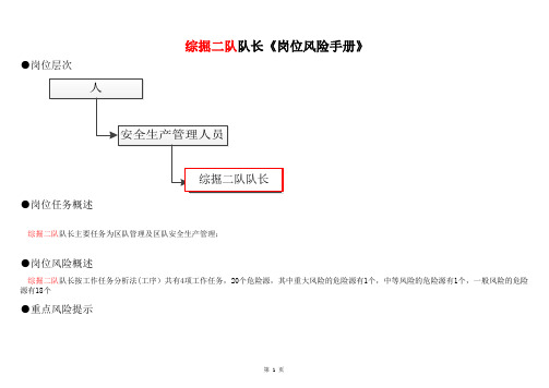 综掘二队岗位风险手册汇总.xls