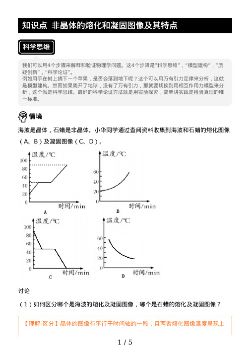 12.非晶体的熔化和凝固的特点