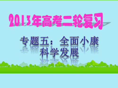 高考政治 热点专题五《全面小康科学发展》课件 新人教版