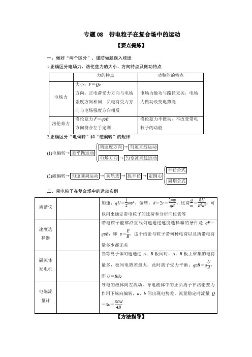 专题08 带电粒子在复合场中的运动(解析版)