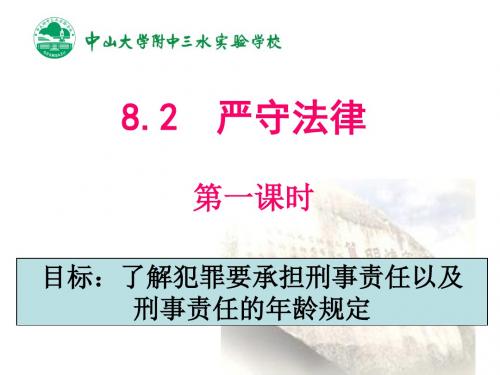 [名校联盟]广东省佛山市中大附中三水实验中学七年级(下)政治课件：严守法律