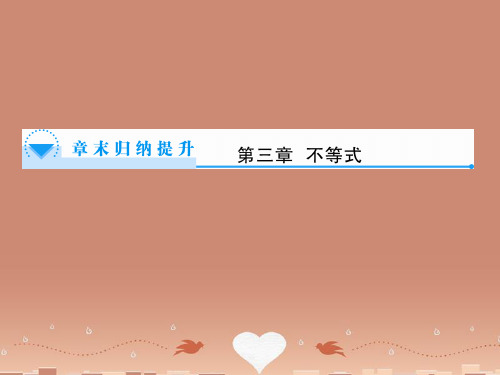 (教师用书)高中数学 第3章 不等式章末归纳提升课件 北师大版必修5