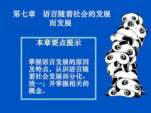 语言学纲要 语言的发展