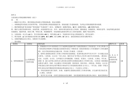 全省高校文明校园测评细则(试行)[001]