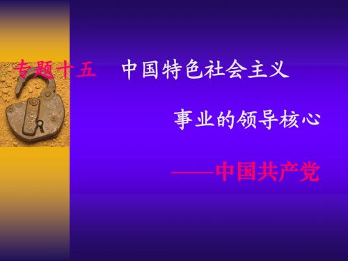 第十五章 社会主义事业的领导核心
