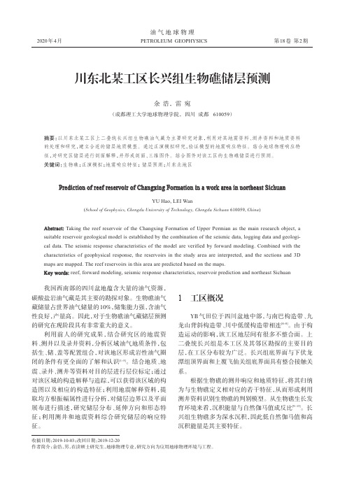 川东北某工区长兴组生物礁储层预测