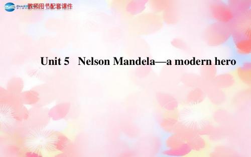 【全程复习方略】2014版高考英语 Unit 5 Nelson Mandela-a modern hero课件 新人教版必修1