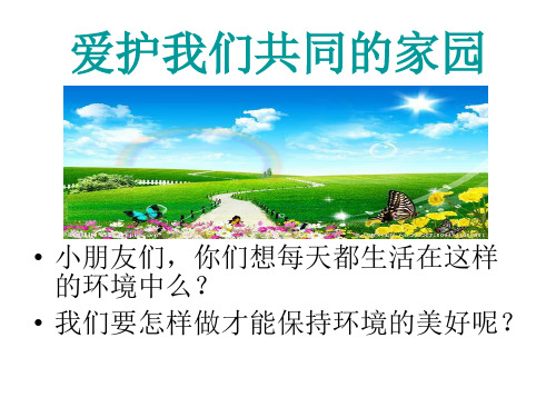 爱护我们共同的家园ppt