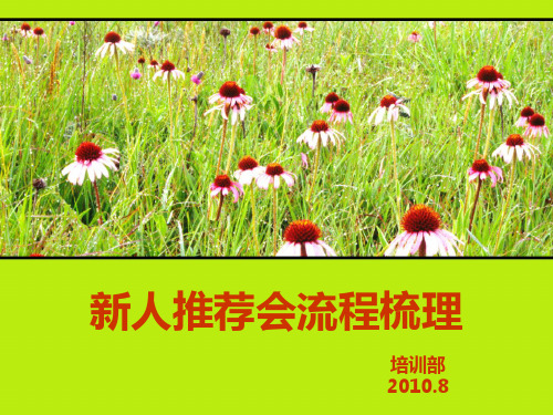 新人推介会流程梳理(东莞平安寿险)PPT课件