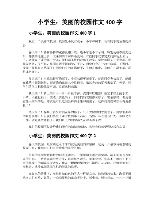 小学生美丽的校园作文400字