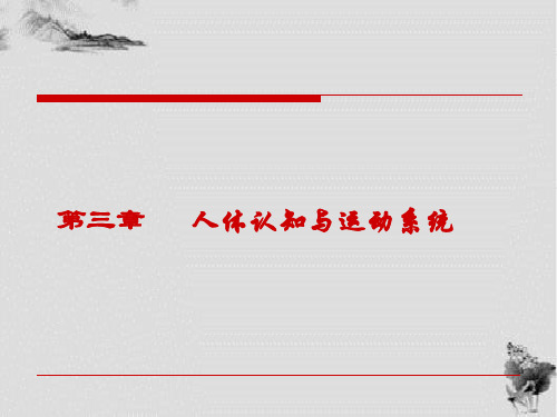 第三章人体感知与运动系统