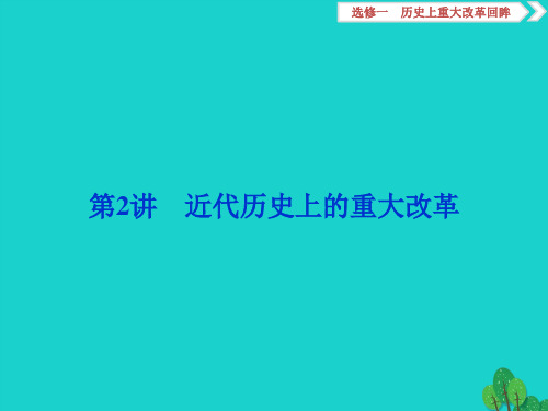 高考历史一轮复习历史上重大改革回眸第2讲近代历史上的重大改革课件选修1