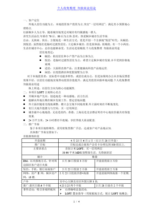 中虹天地LOFT全案营销推广具体方案