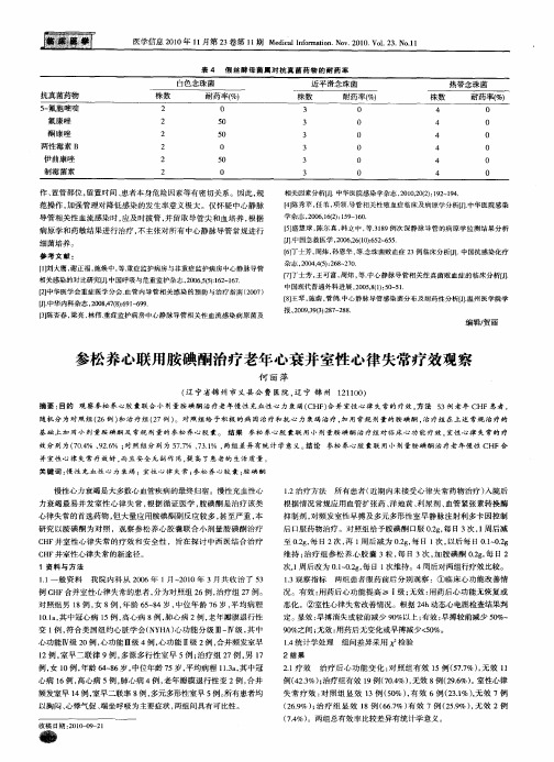 参松养心联用胺碘酮治疗老年心衰并室性心律失常疗效观察
