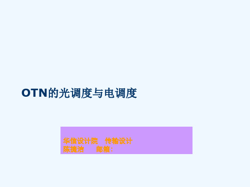 2-OTN的光层及电层调度
