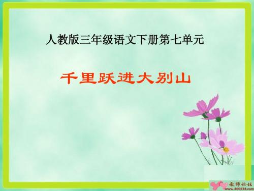 (人教版)三年级语文下册课件 千里跃进大别山1