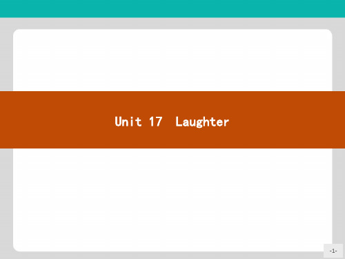 北师大版高中英语选修6课件Unit 17 Laughter 17.1(1)