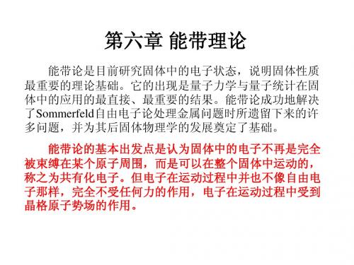 第六章 能带理论