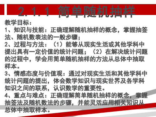 简单随机抽样(三种抽样方法).ppt