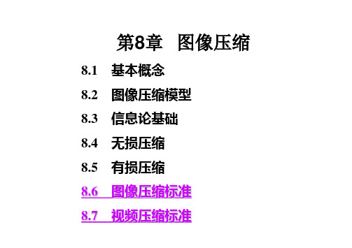 数字图像处理(冈萨雷斯)-8 图像和视频的压缩标准