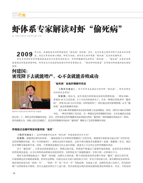 虾体系专家解读对虾“偷死病”