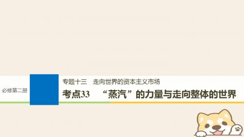 (浙江选考)高考历史一轮总复习专题十三走向世界的资本主义市场考点33“蒸汽”的力量与走向整体的世界课件