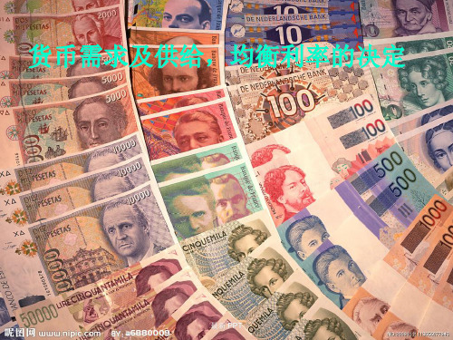 货币需求及供给,均衡利率的决定课件