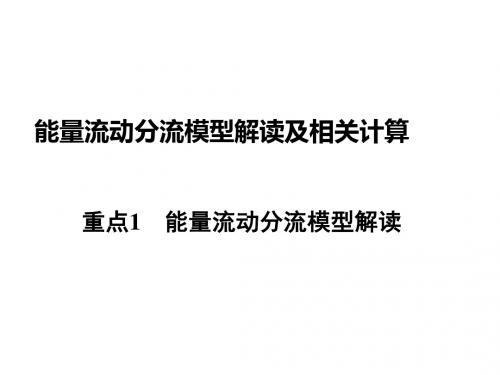 高考生物一轮复习资源包(课件+课后练习+随堂高考)：能量流动分流模型解读及相关计算能量流动分流模型解