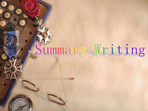 2019高考英语写作技巧 summary-writing (共29张PPT)