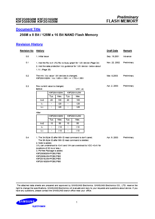 K9F2G08U0M中文资料