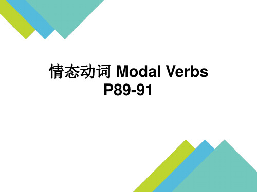 人教版高中英语必修三单元一Book3 Unit1 Modal Verbs情态动词(共11张PPT)