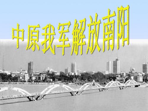 中原我军解放南阳课件(2019)
