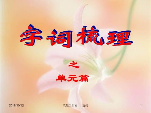 2016人教版中考语文第一轮复习字词梳理七下(2)详解