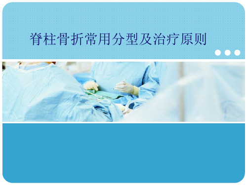脊柱骨折常用分型及治疗原则