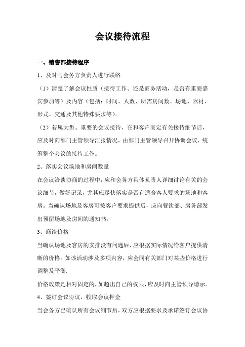 会议接待程序