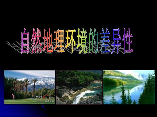 高中地理人教课标版必修一第五章第二节自然地理环境的差异性  PPT课件