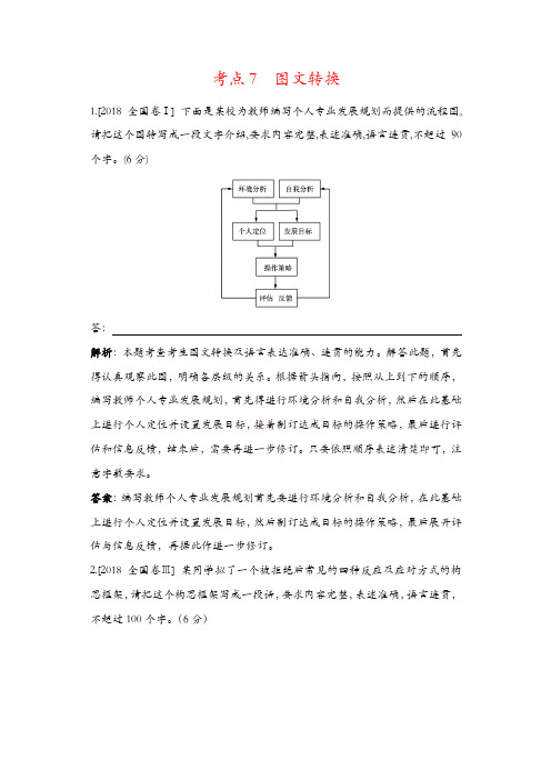 【推荐】2018年高考语文真题分类汇编：考点7 图文转换