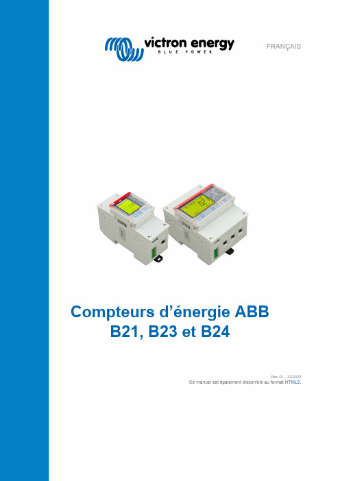 ABB 计量电能计B21、B23和B24 Rev 01 - 12 2022 用户手册说明书