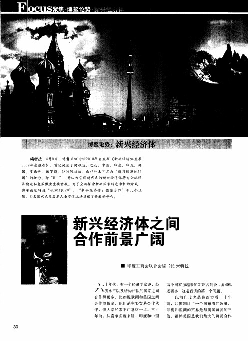 博鳌论势：新兴经济体——新兴经济体之间合作前景广阔