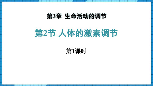 浙教版八年级上册科学《人体的激素调节》PPT优质课件