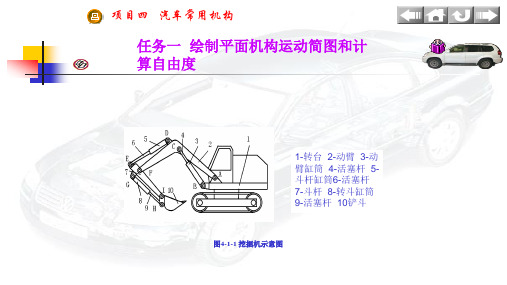 绘制平面机构运动简图和计算自由度