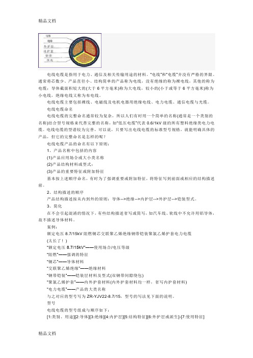 电线电缆的代码及分类知识讲解